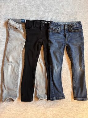 Girls Stretch Skinny Jeans - Lot of 3 - Size 4T/4